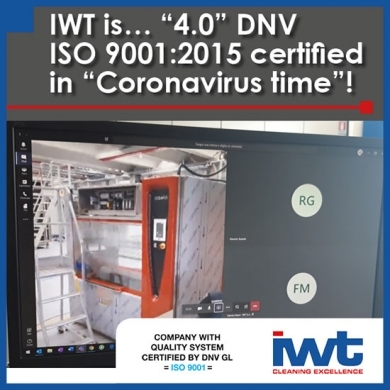 IWT est certifié '4.0' DNV GL ISO 9001: 2015 